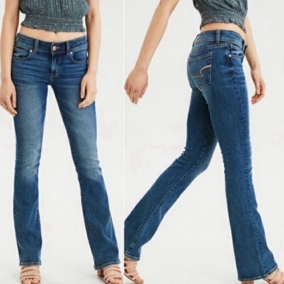 American Eagle Kick Boot Super Stretch Jeans Low Rise Y2K - Picture 10 of 10